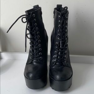 Steve Madden Leather Laced Boots